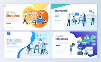 Set of Web Page Design Templates vector