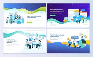 Set of Web Page Design Templates vector