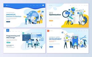 Set of Web Page Design Templates vector