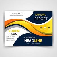 Anuual report presentation template vector