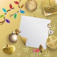 Merry Christmas festive design with Christmas decorations vector