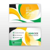 Stylish geometric shapes business card template vector