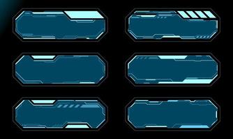 conjunto de marcos de hud futurista vector