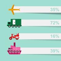 Infographic vset of logistic information vector