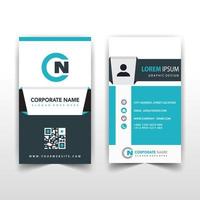 Vertical back and font business card vector