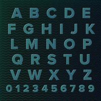 Alphabet Wavy Pattern Set vector