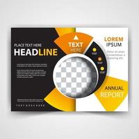 Abstract orange yellow brochure front cover