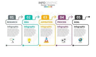 infografías para el concepto de negocio con iconos vector