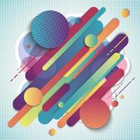 Abstract colorful geometric composition pattern vector