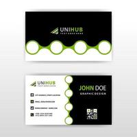 Business card with abstract circular shapes vector