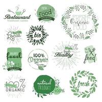 Organic Food Signs vector