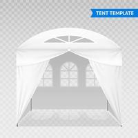 Realistic tent template outdoor transparent vector