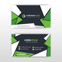 Abstract green horizontal corporate card template vector