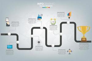 cómo tener éxito en la infografía empresarial vector