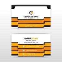 Abstract orange gold tab corporate card template vector