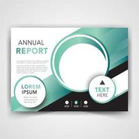 Green brochure front cover template vector