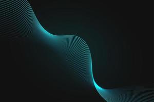 Minimal abstract blue wave on dark background vector