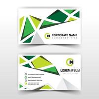 Abstract triangular shapes business card template vector