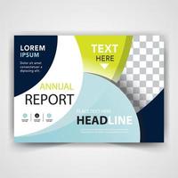 Horizontal abstract brochure presentation vector