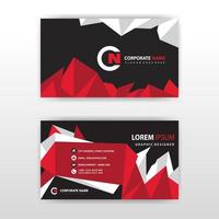 Polygonal horizontal corporate card template vector