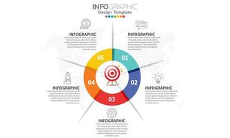 infografías para el concepto de negocio con iconos vector