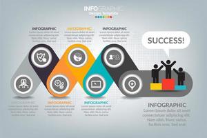 cómo tener éxito en la infografía empresarial vector