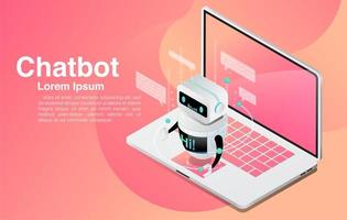 charlando con el concepto de aplicación chatbot vector