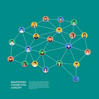 Brainstorm connecting people concept vector