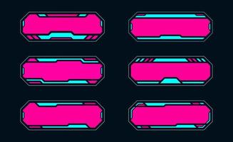 Futuristic frame hud for the digital online game vector