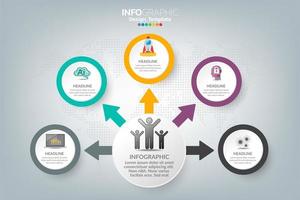 cómo tener éxito en la infografía empresarial vector