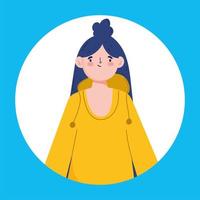 avatar de mujer para redes sociales vector