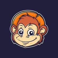 Monkey animal cute cartoon vector