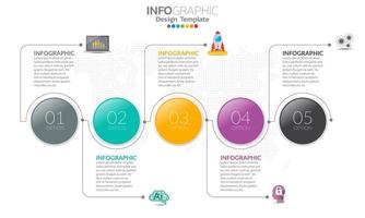 infografías para el concepto de negocio con iconos vector