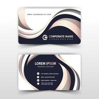 Elegant curve business corporate card template vector