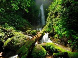 Smooth waterfall background photo