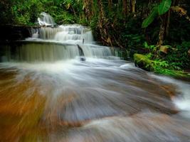 Smooth waterfall background photo