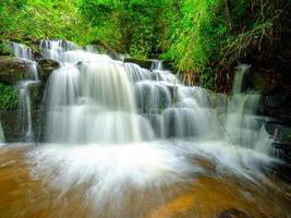 Smooth waterfall background photo