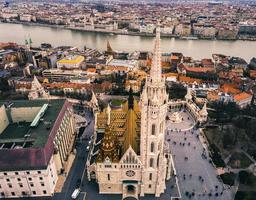 Aerial photo of Budapest, Hungary