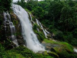 Smooth waterfall background photo