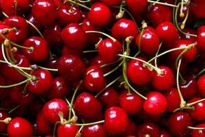 Photography of cherries for food background photo