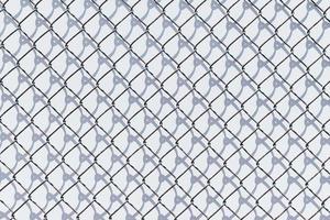 black and white metal chain link fence photo