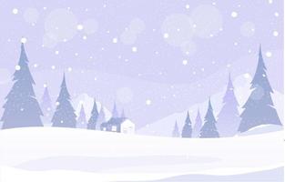 Snow Falls In Winter Wonderland vector