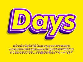 Purple and yellow text on yellow background vector