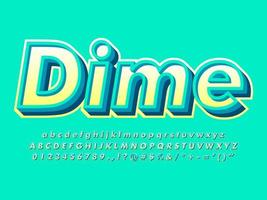 Layered text on turquoise background vector