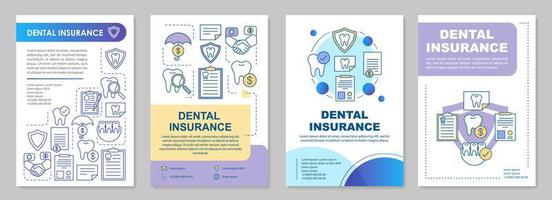 plantilla de folleto de seguro dental vector