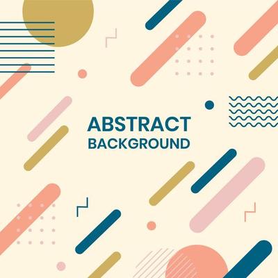 Abstract Memphis Geometric Retro Background