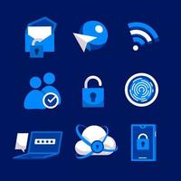 Cyber Security Privacy Check Icon vector