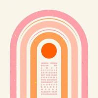 Minimal geometric typography design for flyers vector