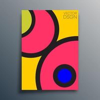 Abstract geometric design for poster vector