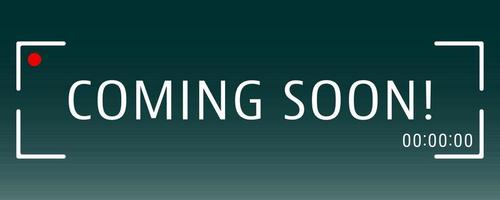 Coming soon banner template vector